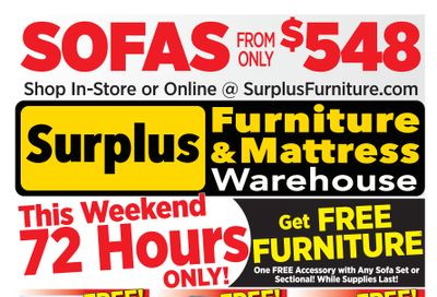 Surplus Furniture & Mattress Warehouse (Sudbury) Flyer April 28 to May 4