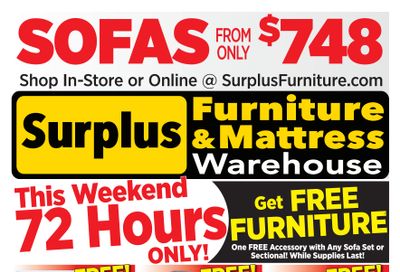 Surplus Furniture & Mattress Warehouse (St. John's, Corner Brook, Grand Falls Windsor) Flyer April 28 to May 4