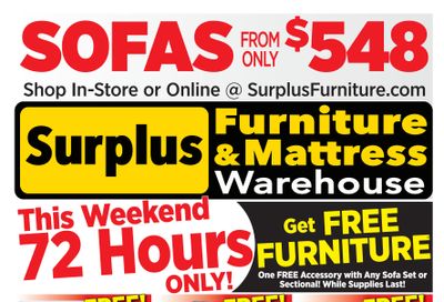 Surplus Furniture & Mattress Warehouse (S. ON) Flyer April 28 to May 4