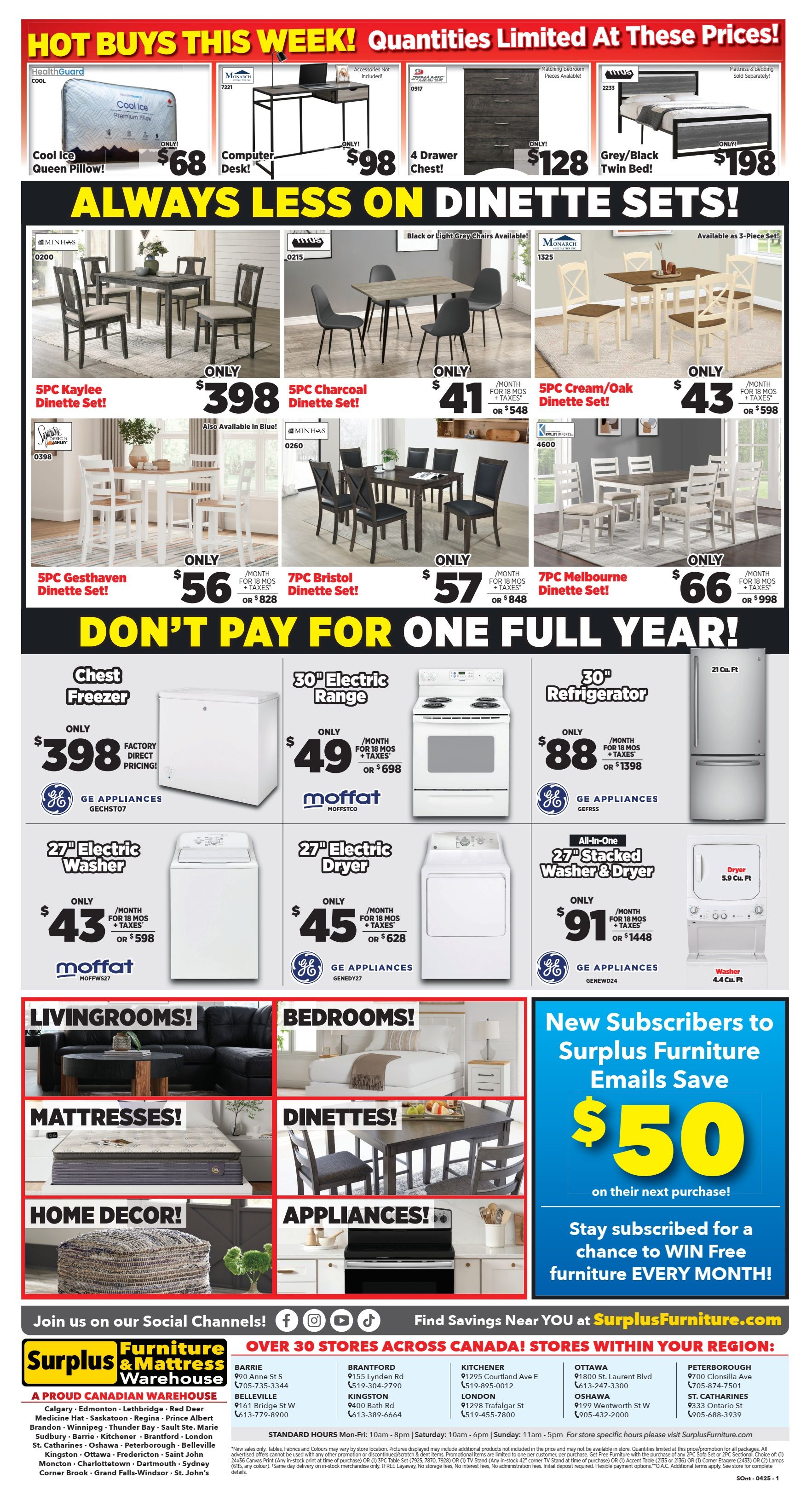 Surplus Furniture & Mattress Warehouse (S. ON) Flyer April 28 to May 4