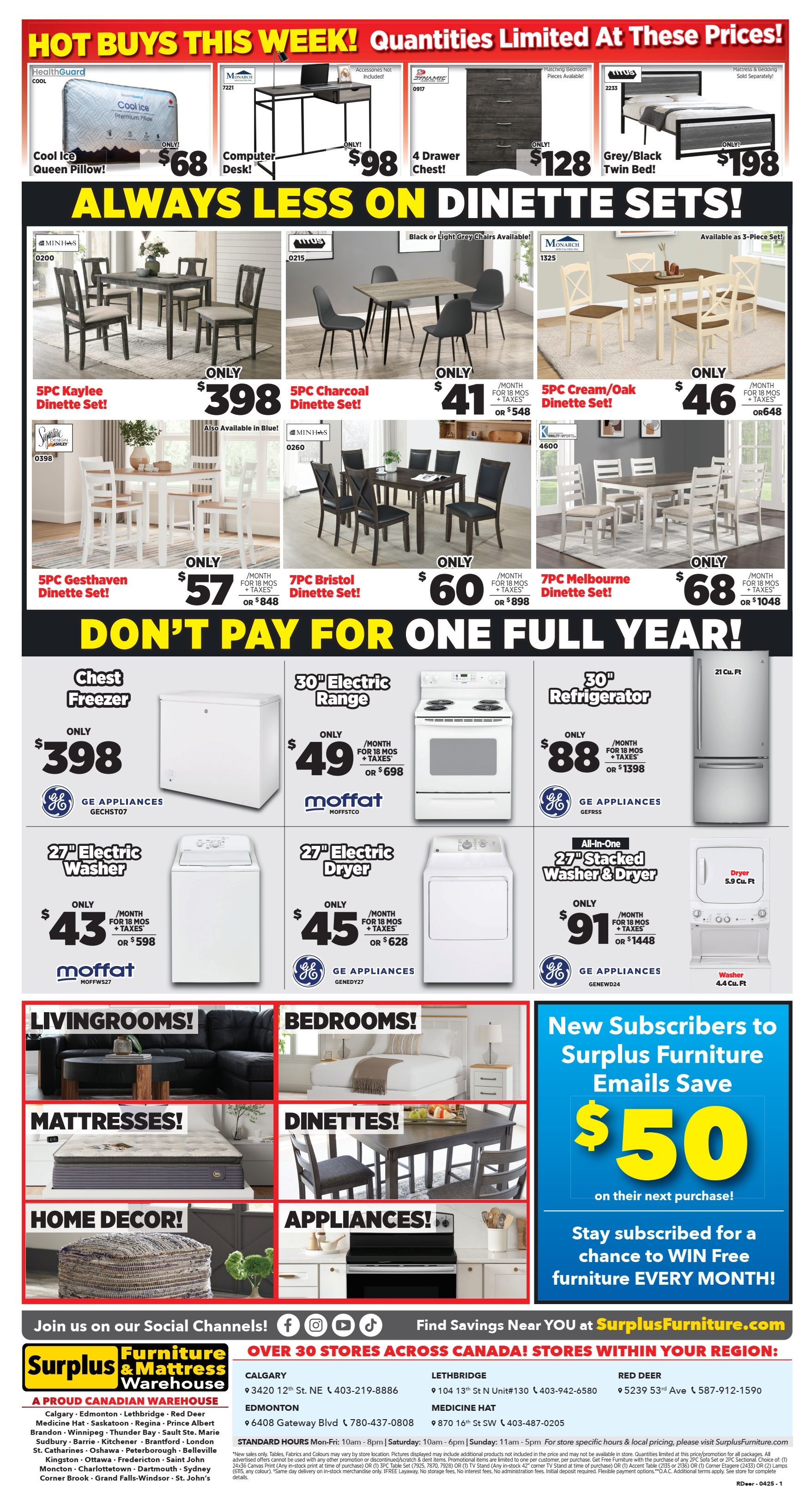 Surplus Furniture & Mattress Warehouse (Red Deer) Flyer April 28 to May 4