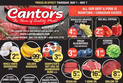 Cantor's Meats Flyer May 1 to 7