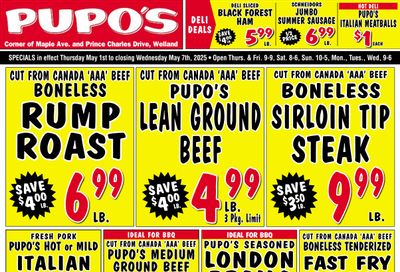 Pupo's Food Market Flyer May 1 to 7