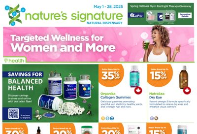 Nature's Signature Flyer May 1 to 28