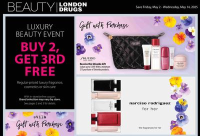 London Drugs Luxury Beauty Event Flyer May 2 to 14