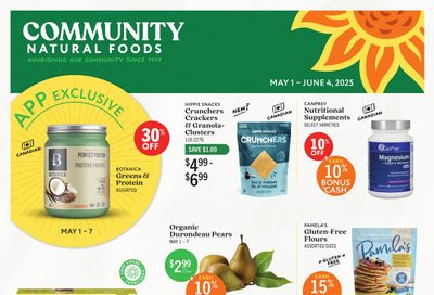 Community Natural Foods Flyer May 1 to June 4 Community Natural Foods Flyer May 1 to June 4
