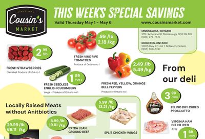 Cousin's Market Flyer May 1 to 6