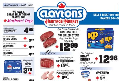 Claytons Heritage Market Flyer May 2 to 8