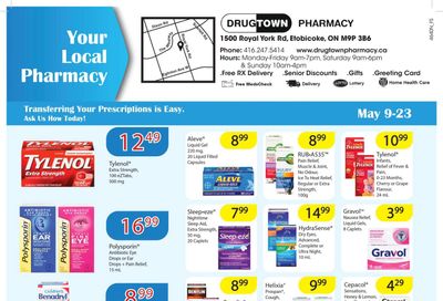 Drug Town Pharmacy Flyer May 9 to 23