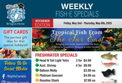 Big Al's (Kitchener) Weekly Specials May 2 to 8
