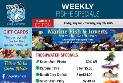 Big Al's (Newmarket) Weekly Specials May 2 to 8