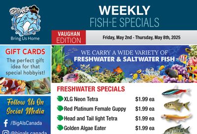 Big Al's (Vaughan) Weekly Specials May 2 to 8