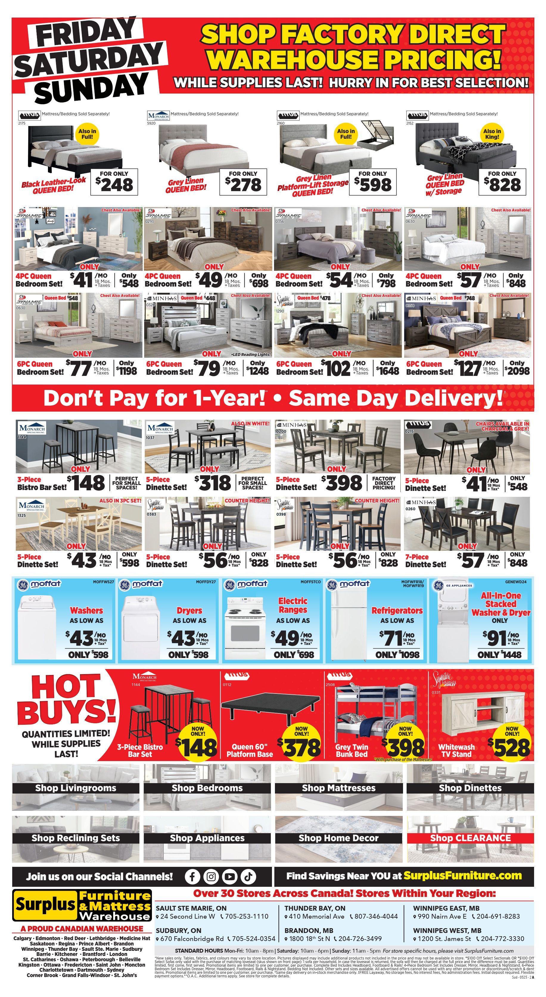 Surplus Furniture & Mattress Warehouse (Sudbury) Flyer May 5 to 11