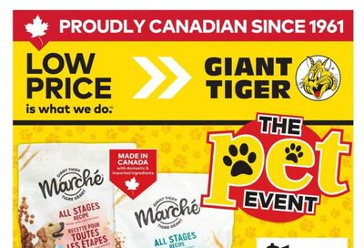 Giant Tiger (Atlantic) Pet Event Flyer May 7 to 20