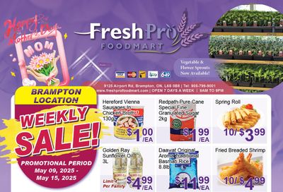 FreshPro Foodmart (Brampton) Flyer May 9 to 15