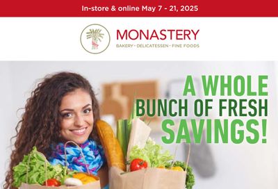 Monastery Bakery Flyer May 7 to 21