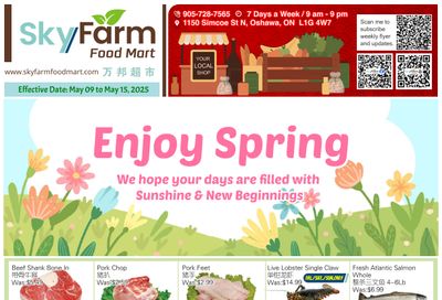 Sky Farm Food Mart Flyer May 9 to 15
