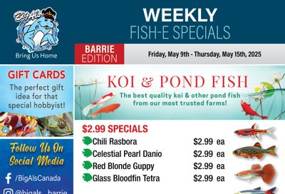 Big Al's (Barrie) Weekly Specials May 9 to 15