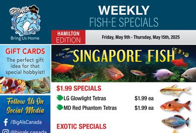 Big Al's (Hamilton) Weekly Specials May 9 to 15