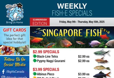 Big Al's (Scarborough) Weekly Specials May 9 to 15