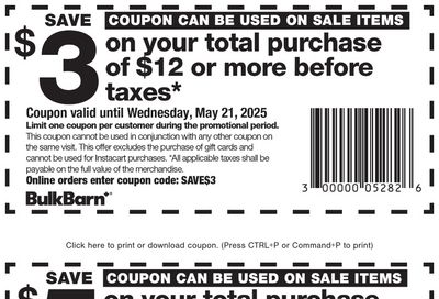 Bulk Barn Coupon, valid until May 21