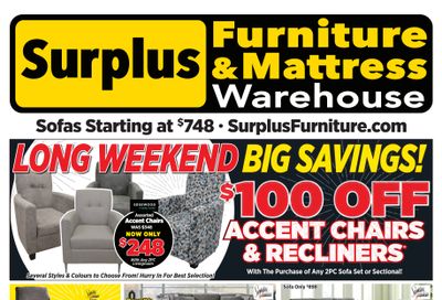 Surplus Furniture & Mattress Warehouse (St. John's, Corner Brook, Grand Falls Windsor) Flyer May 12 to 18