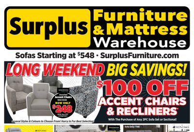 Surplus Furniture & Mattress Warehouse (S. ON) Flyer May 12 to 18