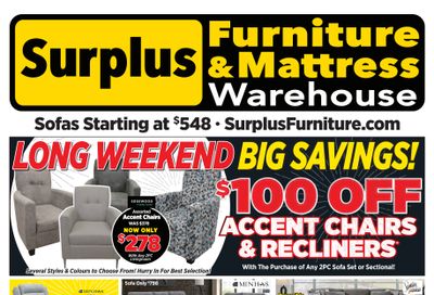 Surplus Furniture & Mattress Warehouse (Medicine Hat, Lethbridge) Flyer May 12 to 18