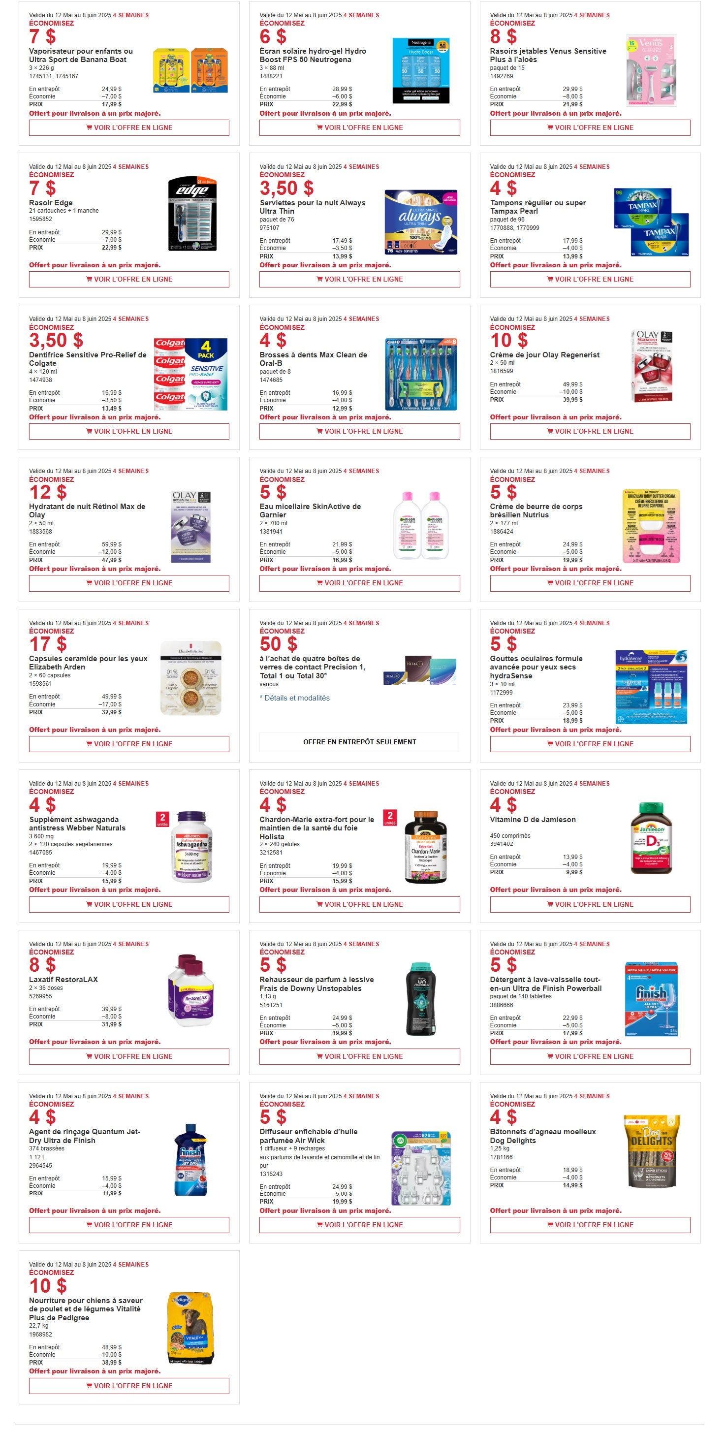 Costco (QC) Warehouse Offers May 12 to 25