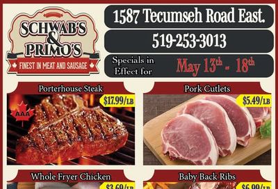 Schwab's & Primo's Flyer May 13 to 18