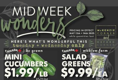 The Root Cellar Mid-Week Flyer May 13 and 14