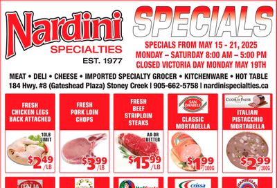 Nardini Specialties Flyer May 15 to 21
