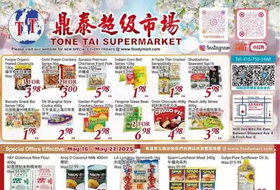 Tone Tai Supermarket Flyer May 16 to 22