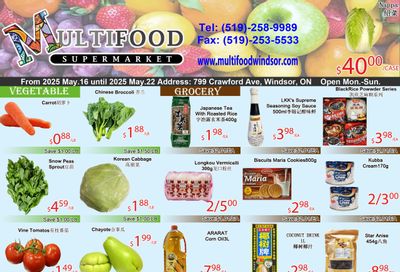 MultiFood Supermarket Flyer May 16 to 22