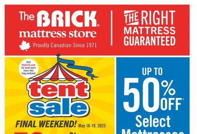 The Brick Mattress Store Flyer May 16 to 19