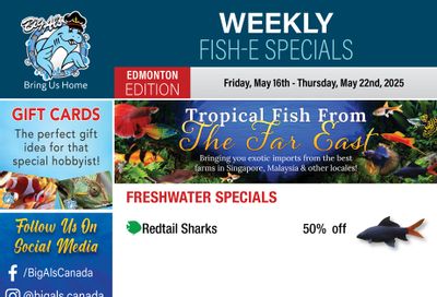 Big Al's (Edmonton) Weekly Specials May 16 to 22