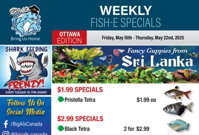 Big Al's (Ottawa) Weekly Specials May 16 to 22