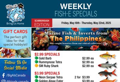 Big Al's (Scarborough) Weekly Specials May 16 to 22