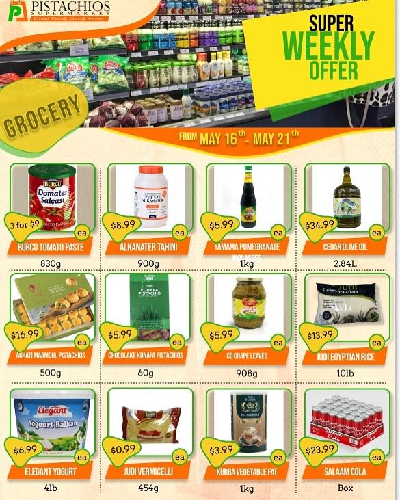 Pistachios Supermarket Flyer May 16 to 21
