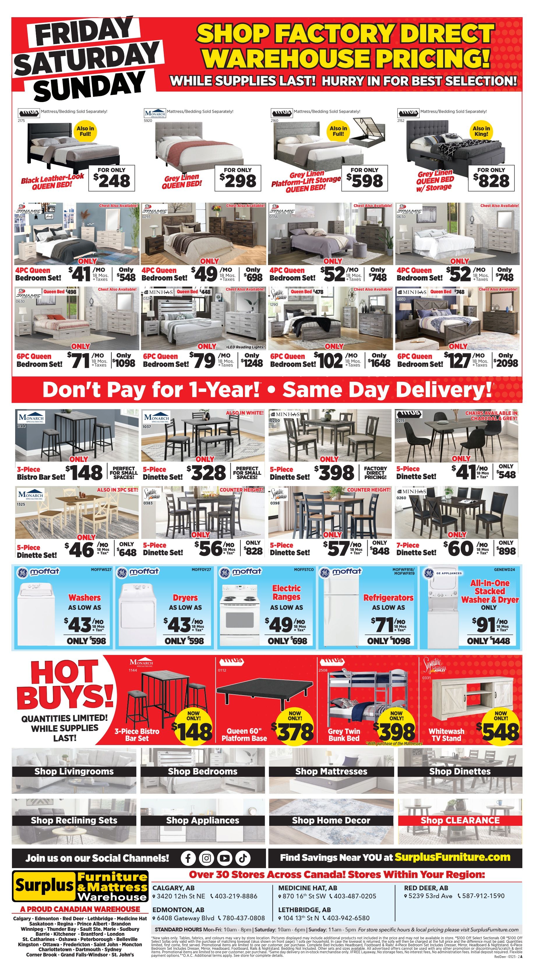 Surplus Furniture & Mattress Warehouse (Red Deer) Flyer May 19 to 25