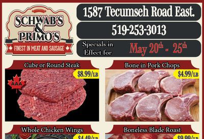 Schwab's & Primo's Flyer May 20 to 25