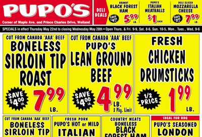 Pupo's Food Market Flyer May 22 to 28