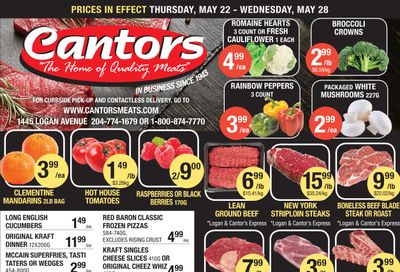 Cantor's Meats Flyer May 22 to 28