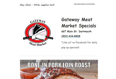 Gateway Meat Market Flyer May 22 to 28