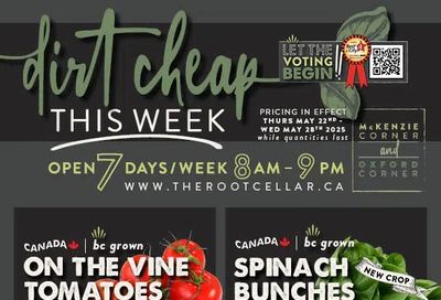 The Root Cellar Flyer May 22 to 28