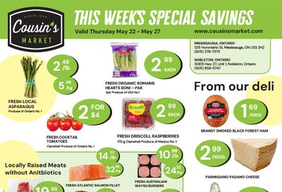 Cousin's Market Flyer May 22 to 27