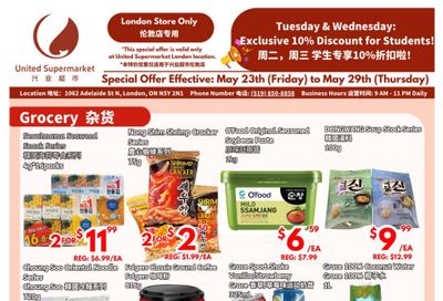 United Supermarket (London) Flyer May 23 to 29