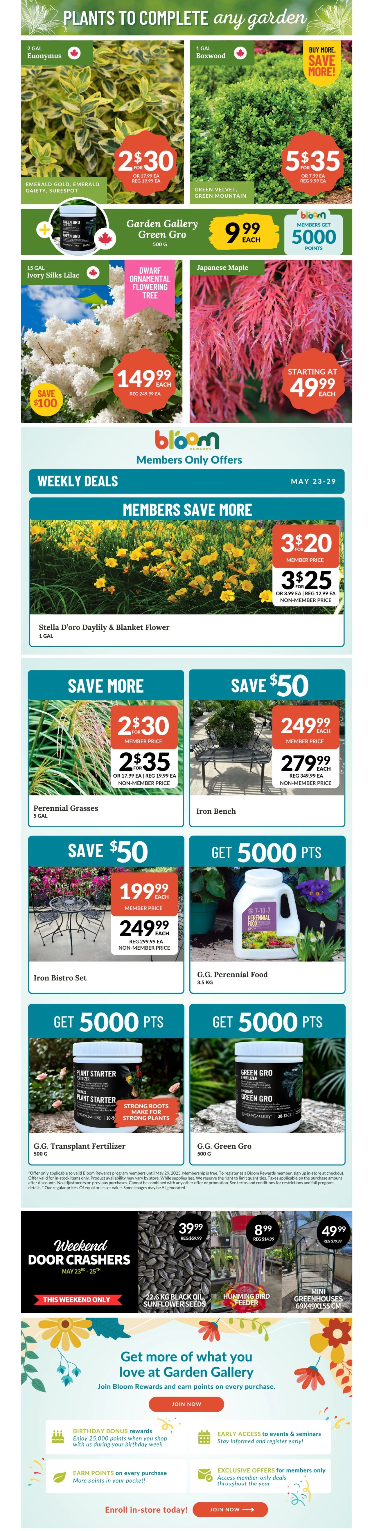 Lakeside Garden Gallery Flyer May 23 to 29