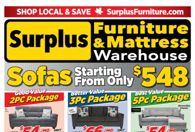 Surplus Furniture & Mattress Warehouse (Winnipeg, Brandon) Flyer May 26 to June 8