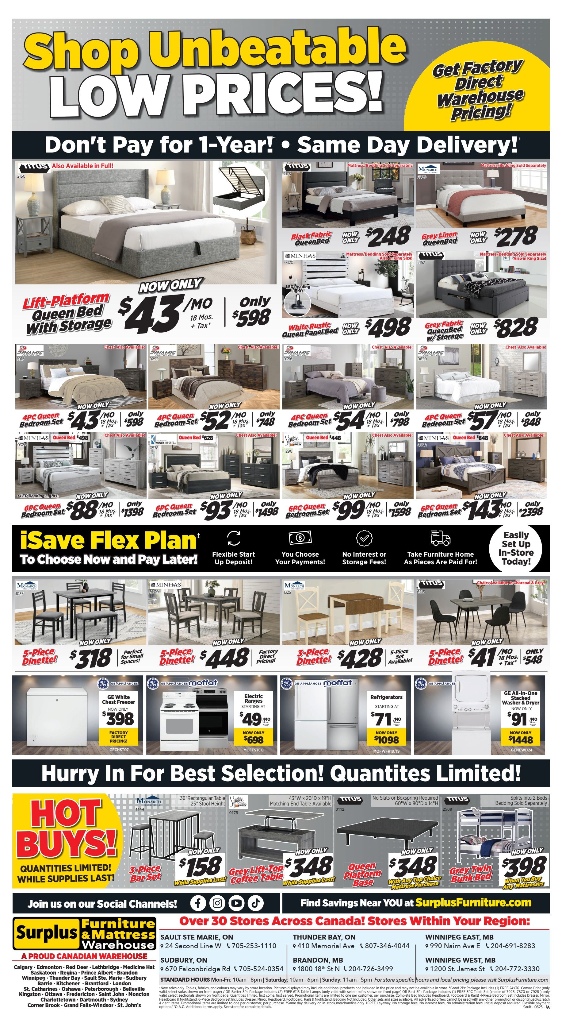 Surplus Furniture & Mattress Warehouse (Sault Ste Marie) Flyer May 26 to June 8
